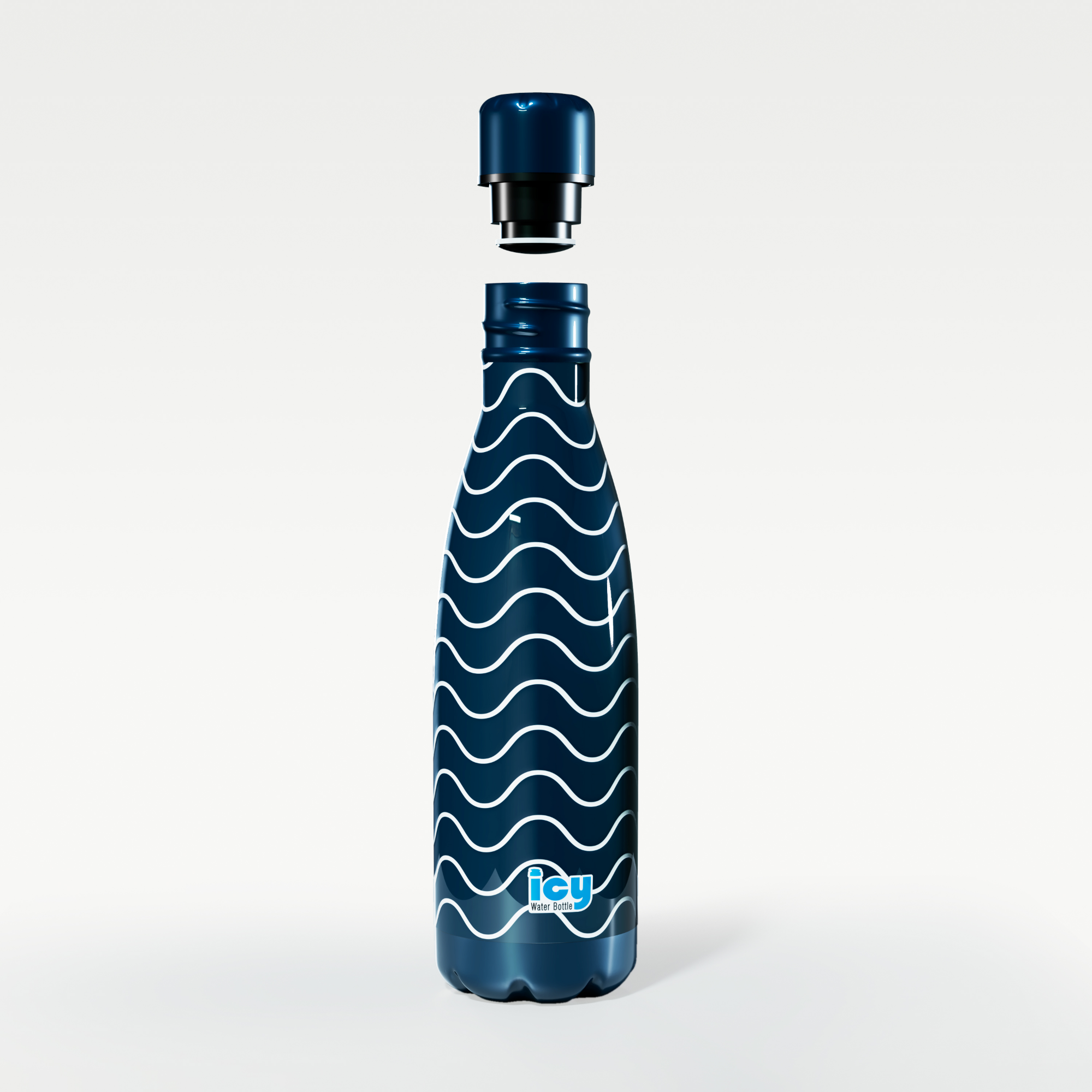 Picture of Hot & Cold Stylish SS Cola Water Bottle 450 ML | Leak-Proof with Eye-Catching Spiral Print | Wide Mouth for Effortless Filling | Double-Walled Insulated Inner Steel and Sturdy Outer | Ideal for Daily Hydration at School, Office, Gym | Modern and Eco-Friendly |Gear Up