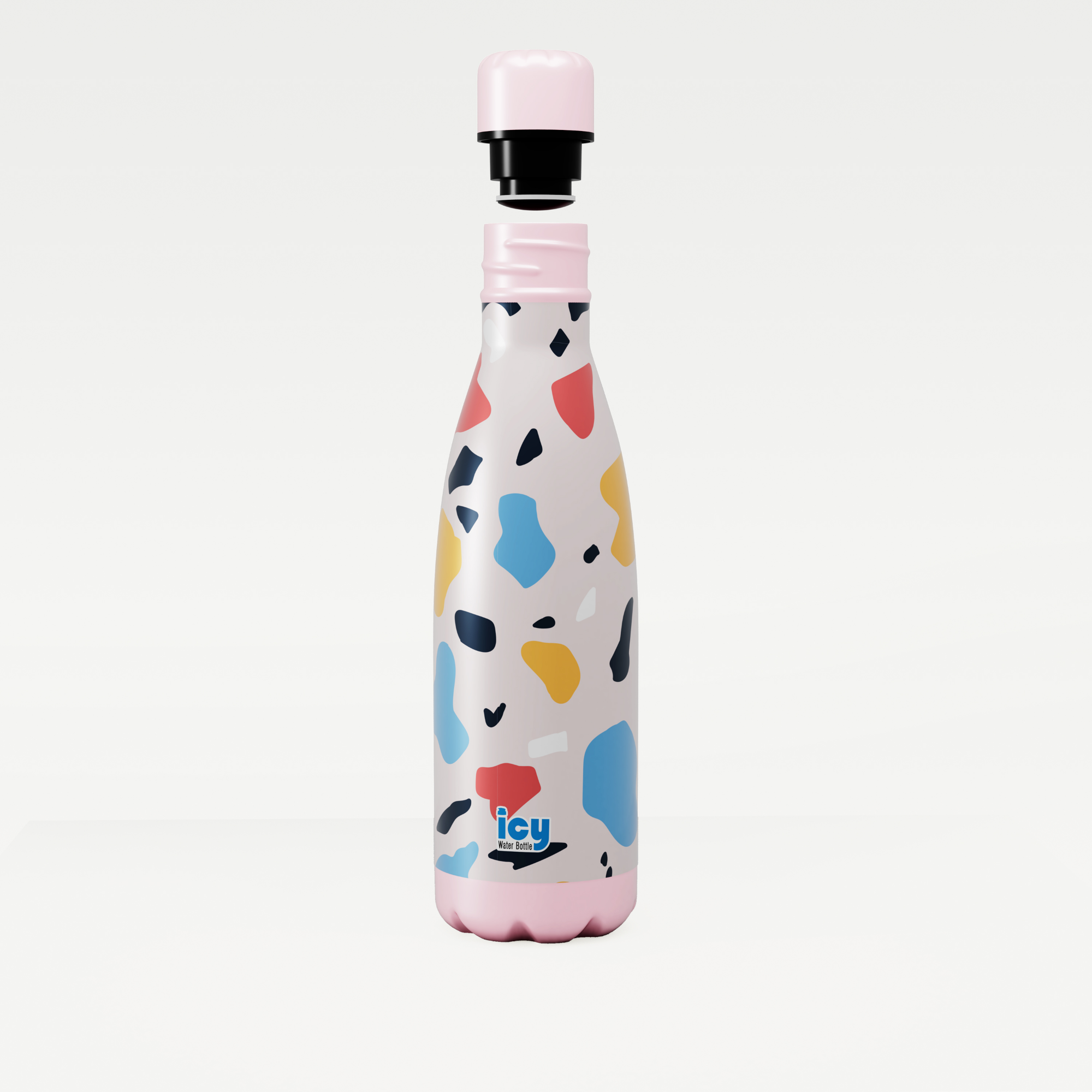 Picture of Hot & Cold Stylish SS Cola Water Bottle 450 ML | Leak-Proof with Eye-Catching Spiral Print | Wide Mouth for Effortless Filling | Double-Walled Insulated Inner Steel and Sturdy Outer | Ideal for Daily Hydration at School, Office, Gym | Modern and Eco-Friendly |Gear Up