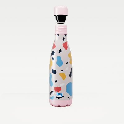 Picture of Hot & Cold Stylish SS Cola Water Bottle 450 ML | Leak-Proof with Eye-Catching Spiral Print | Wide Mouth for Effortless Filling | Double-Walled Insulated Inner Steel and Sturdy Outer | Ideal for Daily Hydration at School, Office, Gym | Modern and Eco-Friendly |Gear Up