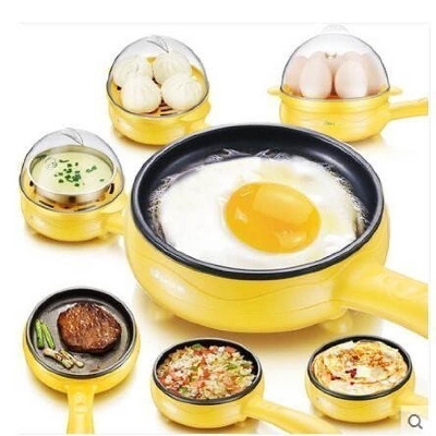 Picture of Multi Function 2 in 1 Electric Egg Boiler Steamer Omelette Frying Pan Non-Stick Boiled Eggs Boiler Steamer