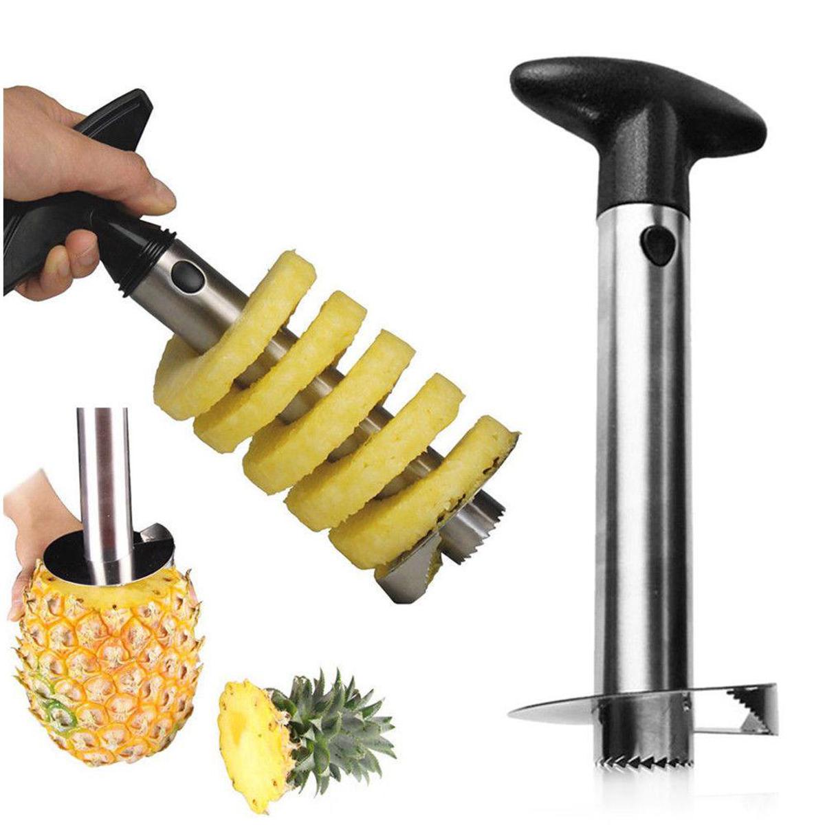 Picture of Pineapple Corer Slicer Cutter Peeler - Silver and Black