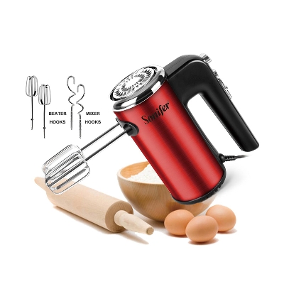 Picture of Sonifer Electric Whisk 5-Speed Ultra Power Hand-held Baking Mixer SF-7024,red,400W
