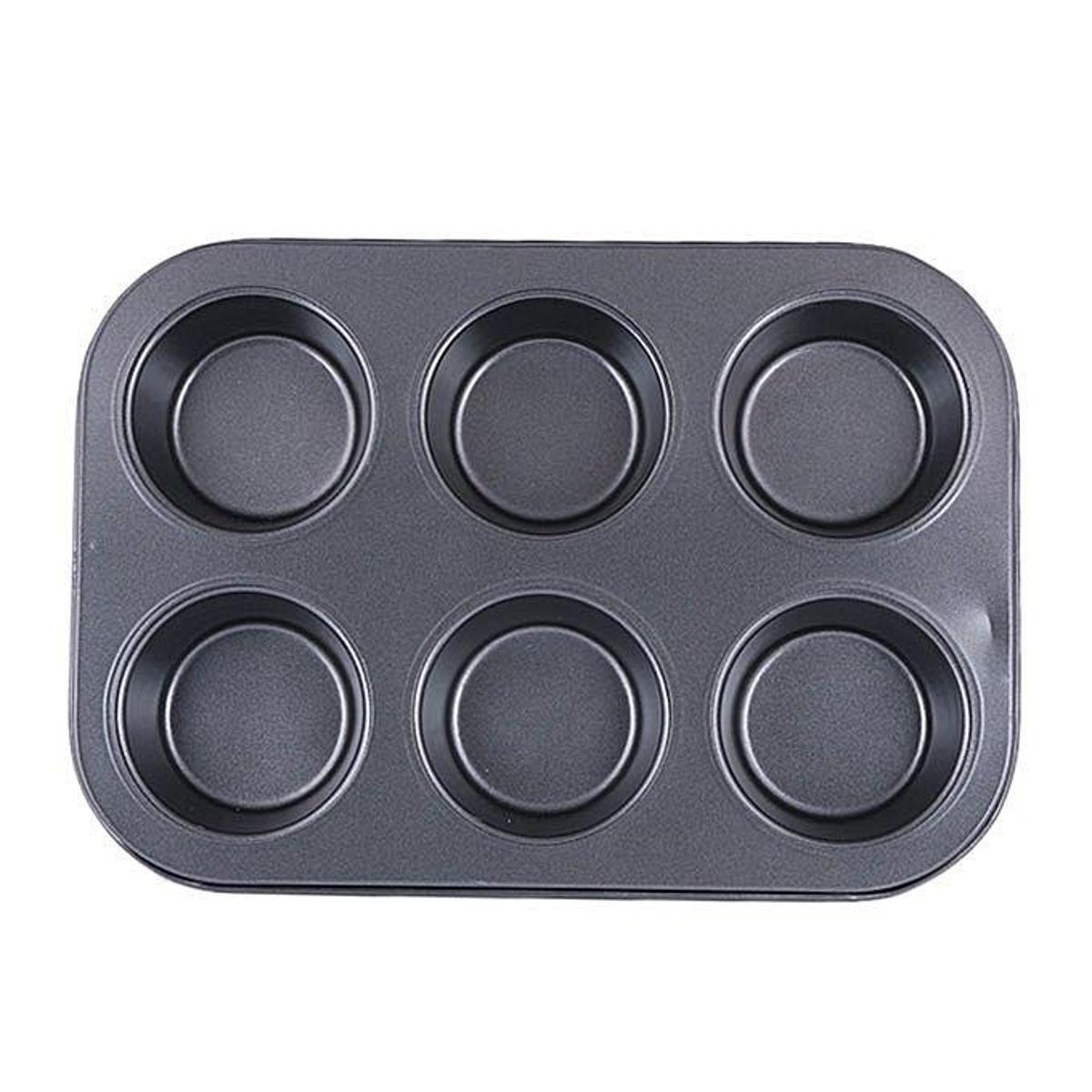 Picture of 6 Round Non Stick Muffin and Mini Cupcake Mold - Multicolor