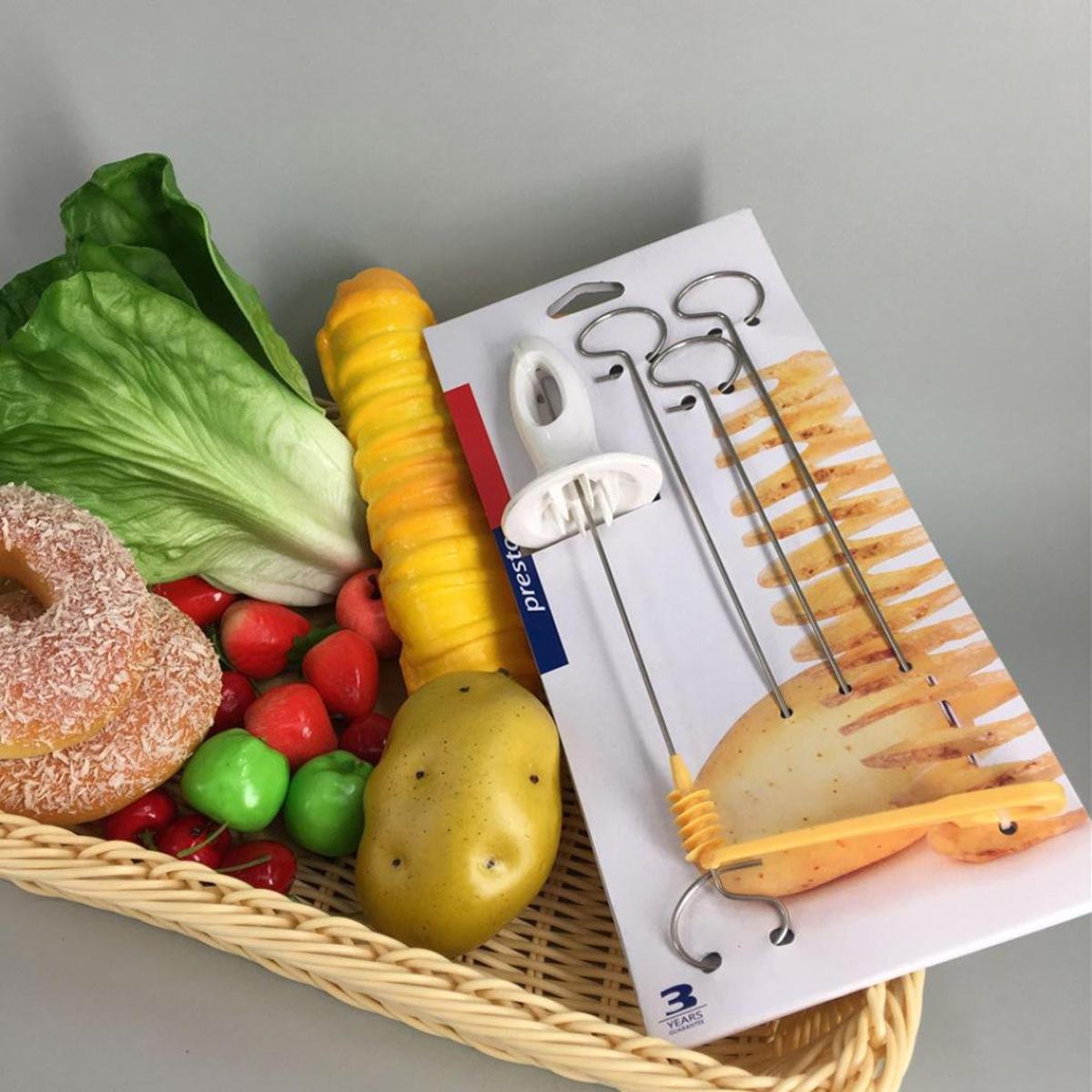 Picture of Potato Spiral Cutter And Vegetable Tornado Cutter With 3 Pcs Extra Spring Set