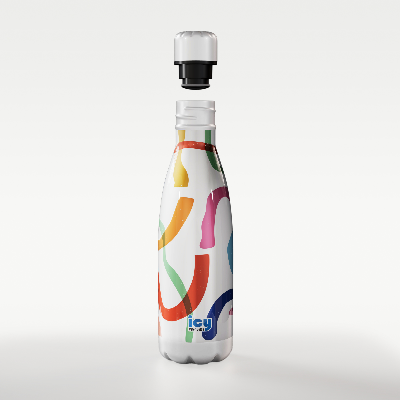 Picture of Hot & Cold Stylish SS Cola Water Bottle 450 ML | Leak-Proof with Eye-Catching Spiral Print | Wide Mouth for Effortless Filling | Double-Walled Insulated Inner Steel and Sturdy Outer | Ideal for Daily Hydration at School, Office, Gym | Modern and Eco-Friendly | Garden Tapestry