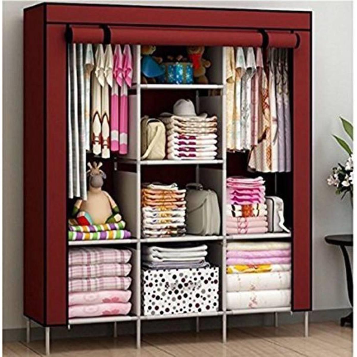 Picture of HCX Wardrobe Storage Organizer for Clothes - Maroon