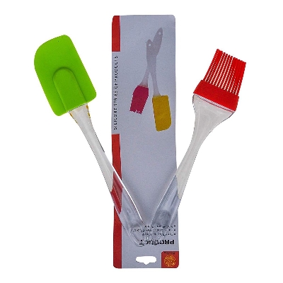 Picture of 2PCS/Set Silicone Spatula Barbeque Brush Cooking Utensil Tool Kit - Kitchen Accessories