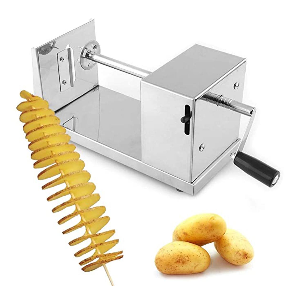 Picture of useful Stainless Steel Twisted Potato Tornado Cutter Spiral Slicer French Fry Cut Vegetable Cutter Twister cooking tools