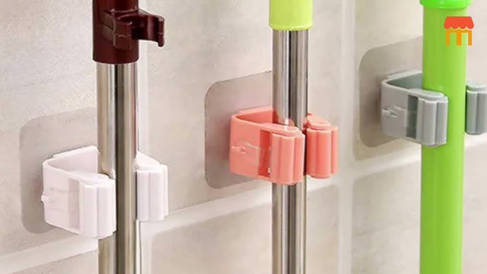 Picture of Mop Holder,Wall Moumted & Self Adhesive Plastic Holder