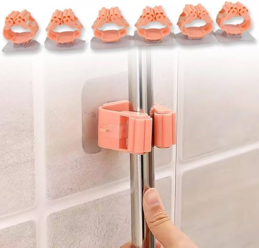 Picture of Mop Holder,Wall Moumted & Self Adhesive Plastic Holder