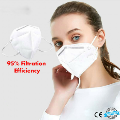 Picture of 5 Layer 1 Pc/Poly Folding KN95 / KN-95 Protective Mask With Steel & PVC Nose Clip