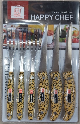 Picture of heavy duty dinner knife and fork set 6 piece