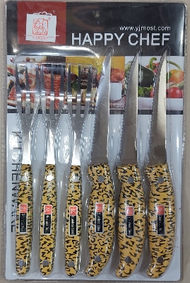 Picture of heavy duty dinner knife and fork set 6 piece