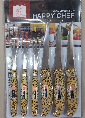 Picture of heavy duty dinner knife and fork set 6 piece