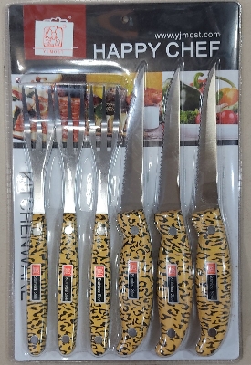 Picture of heavy duty dinner knife and fork set 6 piece