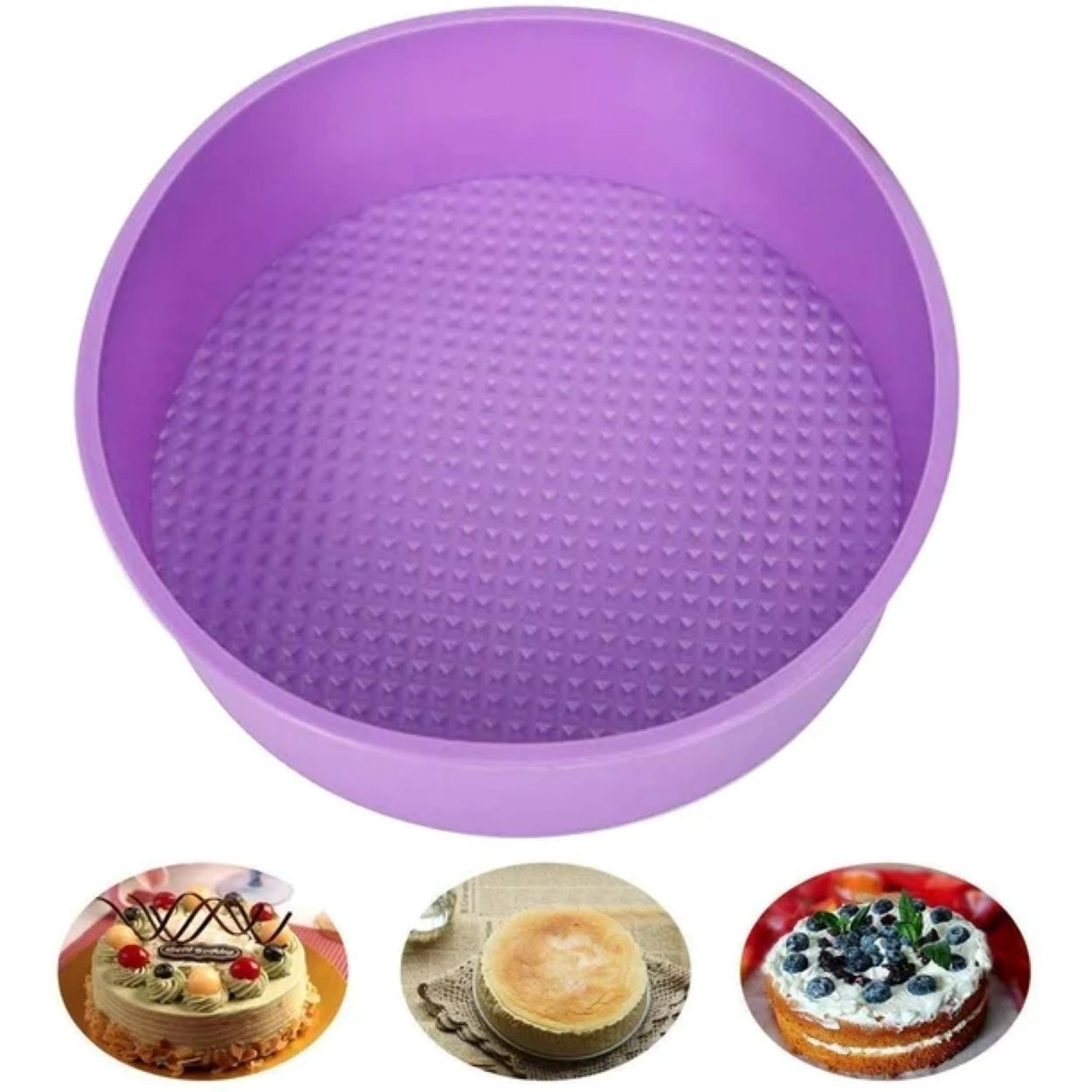 Picture of Bakeware Pan Baking Mold Round Cake Pan Cake Mold Pan Silicone Baking Pan 18 cm