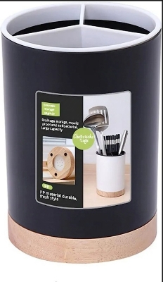 Picture of cutlery holder 3 compartment high quality plastic wooden colour China 1 pis