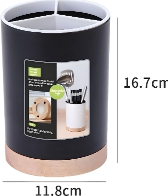 Picture of cutlery holder 3 compartment high quality plastic wooden colour China 1 pis