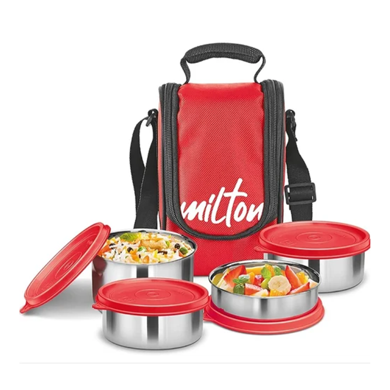 Picture of 4 Bati Best quality Milton Tasty Stainless Steel Lunch Box