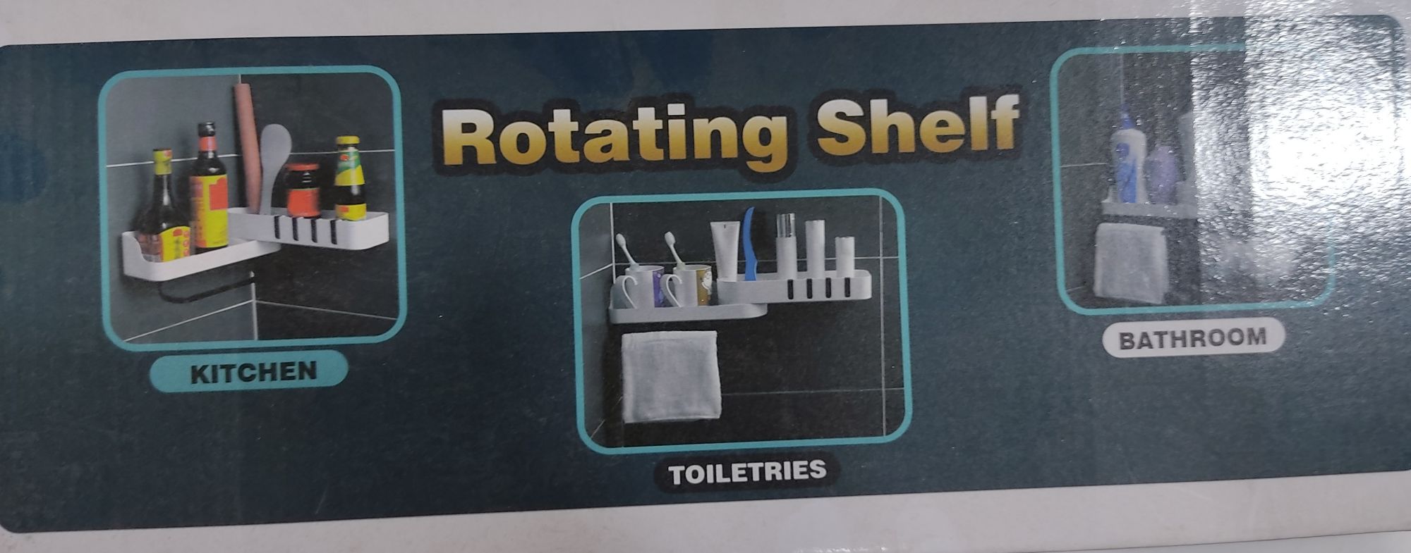 Picture of fashion rotating shelf kitchen bathroom toiletries multi use functional goods