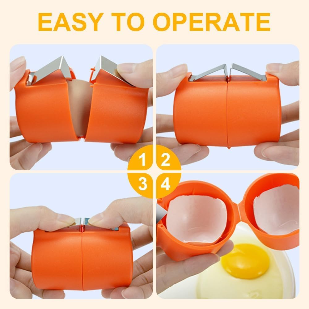 Picture of Egg Beater Opener Egg Shell Separation Tools Egg Cracker Portable Eggshell Opener Kitchen Baking Tools Kitchen Gadget