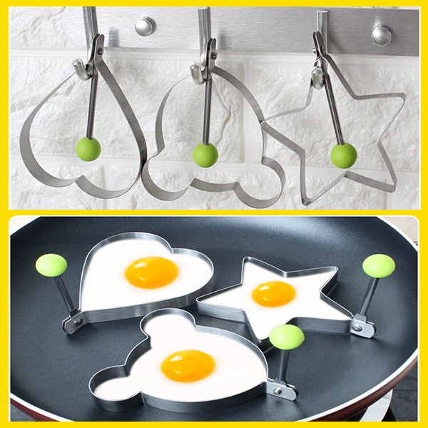 Picture of Creative 3 Pieces Stainless Steel Egg Omelette Mold Tools