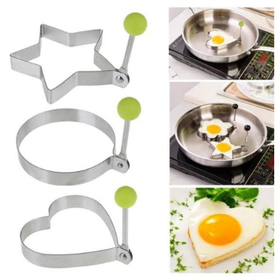 Picture of Creative 3 Pieces Stainless Steel Egg Omelette Mold Tools