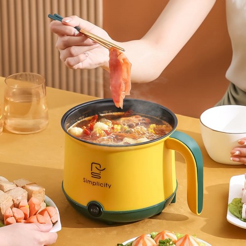 Picture of Rice Cooker Multicooker Simplicity Portable Electric Multicooker Cooking Pot With Steamer and Multipurpose 1.8 Liter Electric Cooker Pot Manual electric heating pot Cooker Rice cooker