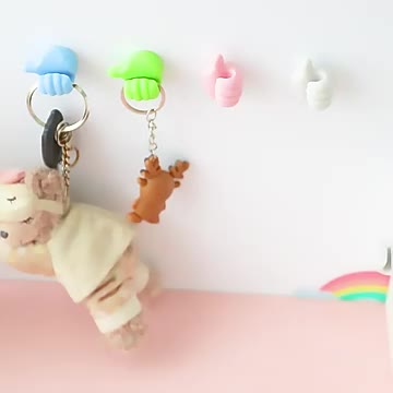 Picture of 1 packet (10 Pcs) Multifunctional Thumb Hooks Wire Organizer