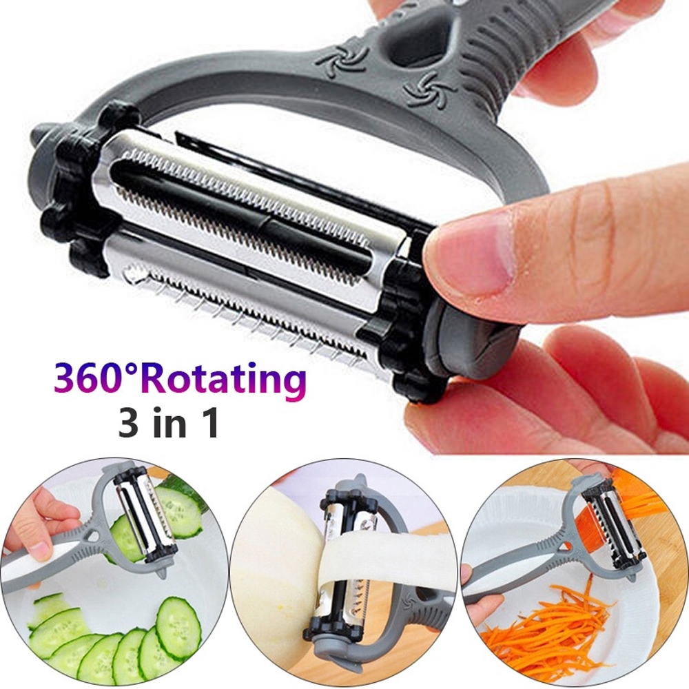 Picture of 3 In 1 Roto Peeler for Vegetables and Fruits Cutter, 3 in 1 Rotary Fruit Vegetable Carrot Potato Peeler Cutter Slicer Amazing Healthy