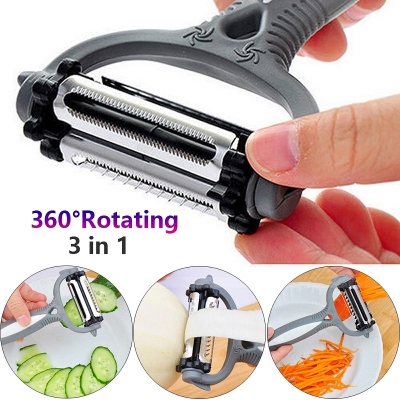 Picture of 3 In 1 Roto Peeler for Vegetables and Fruits Cutter, 3 in 1 Rotary Fruit Vegetable Carrot Potato Peeler Cutter Slicer Amazing Healthy