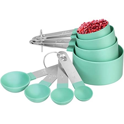 Picture of 8 Pieces Stainless Steel Measuring Cup Set - Multi Color