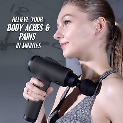 Picture of Mini Electric Massage Gun Portable Deep Tissue Massage Gun - Pain Relief USB Rechargeable Body Massager Message Gun