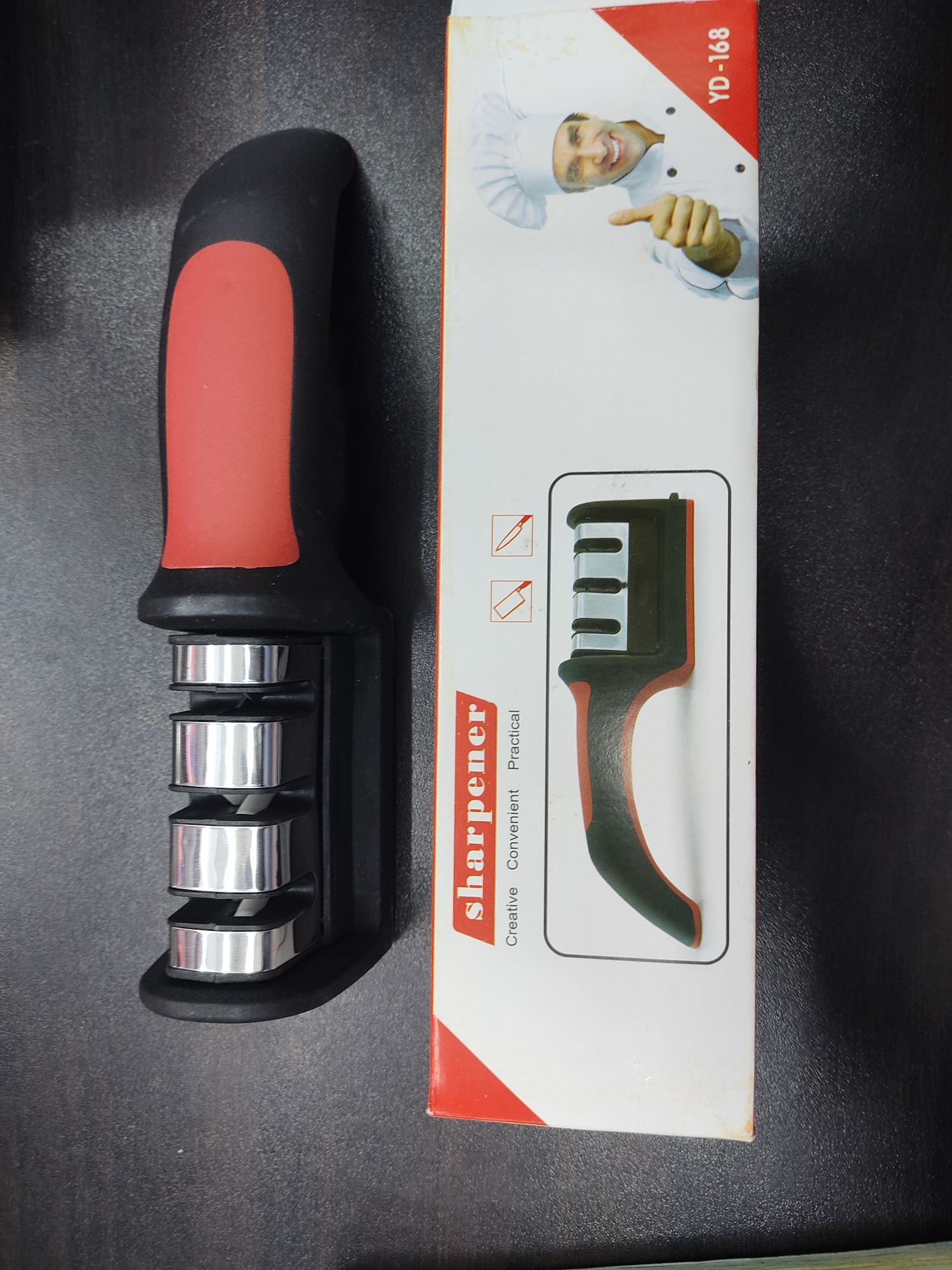 Picture of Kitchen tools Sharpener Household Quick Sharpener Whetstone Stick Sharpening Kitchen  Kitchen Gadget Sharpener 3-StageType