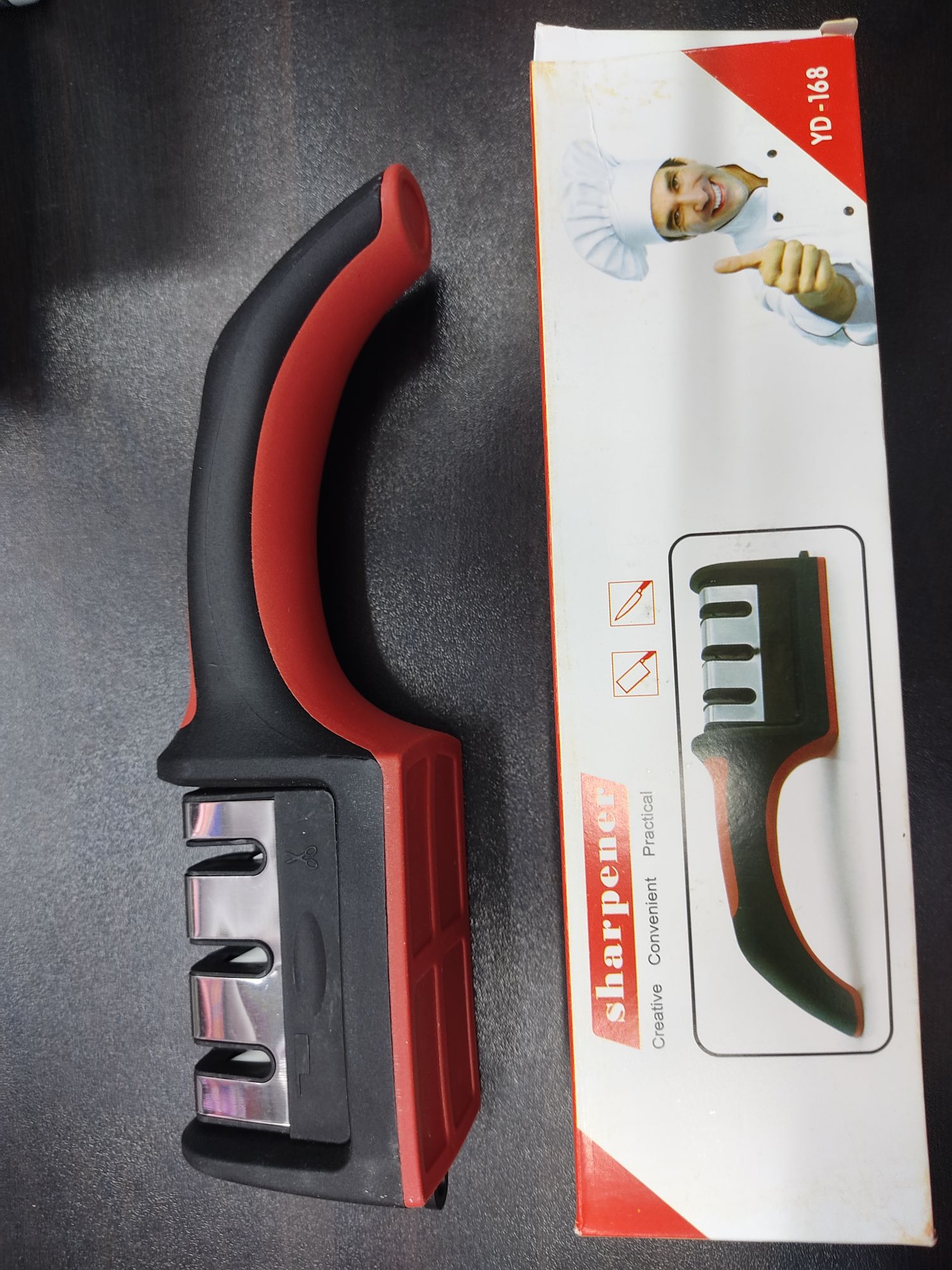 Picture of Kitchen tools Sharpener Household Quick Sharpener Whetstone Stick Sharpening Kitchen  Kitchen Gadget Sharpener 3-StageType