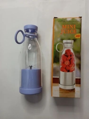 Picture of Portable Electric Wireless High Quality Mini Juicer Wireless Bottle for Traveling (Multicolour) USB Chargeable Juicer Blender 4 Blades 420ml And Easy To Carry