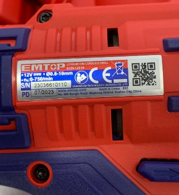 Picture of EMTOP Cordless Drill(12V) ECDL12510