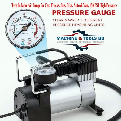 Picture of Tyre Inflator Air Pump for Car, Trucks, Bus, Bike, Auto & Van, 150 PSI High Pressure Compressor