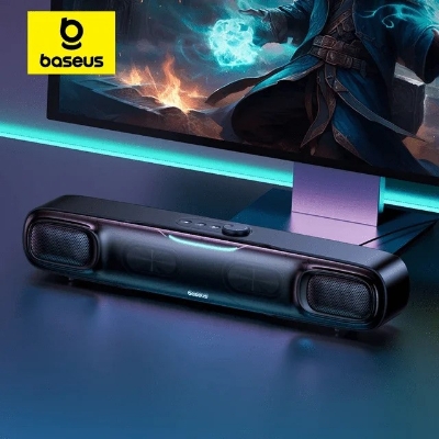 Picture of Baseus AeQur DS10 Mini Soundbar Desktop Bluetooth Speaker with RGB Light