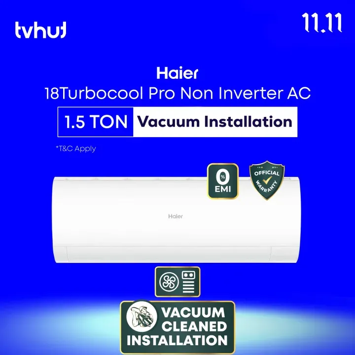 Picture of Haier 18Turbocool Pro 1.5 Ton Non Inverter AC With Official Warranty 