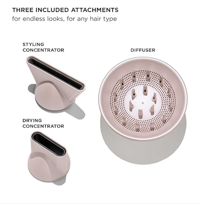 Picture of T3 LuxeDry High-Performance Hair Dryer Set with Drying Concentrator, Styling Concentrator & Diffuser Attachments