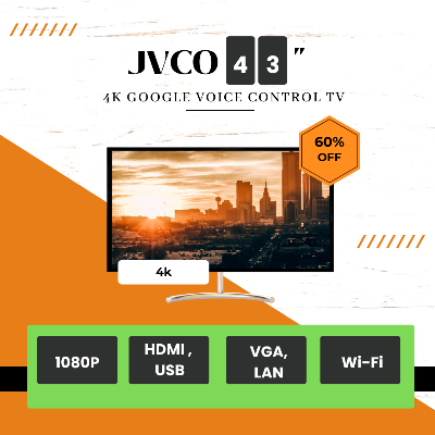 Picture of JVCO 43" Metal Body 4K Google Voice Control TV