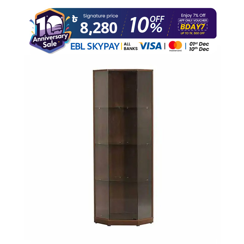 Picture of Regal Rosa Laminated Board Showcase Antique ROSA-SCH-106-1-1-20