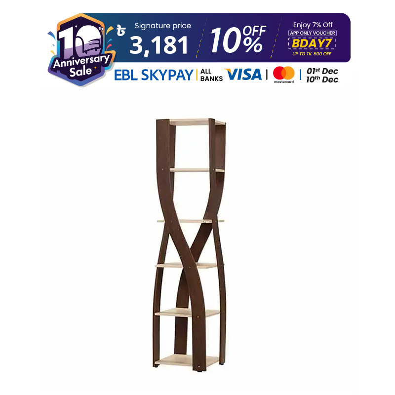 Picture of Regal Marina Laminated Board High Corner Showcase Antique VELVET-SCH-105-1-1-24(CORNER SHELF)