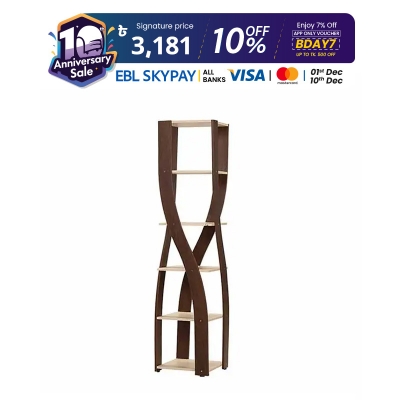 Picture of Regal Marina Laminated Board High Corner Showcase Antique VELVET-SCH-105-1-1-24(CORNER SHELF)