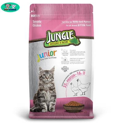 Picture of Jungle Kitten Cat Food Chicken Flavor 500Gm - Cat Food