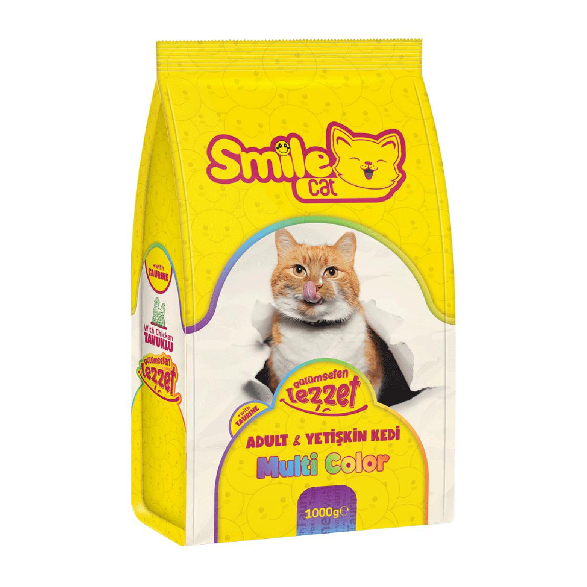 Picture of Smile Cat Adult Mix Colour Food 1kg