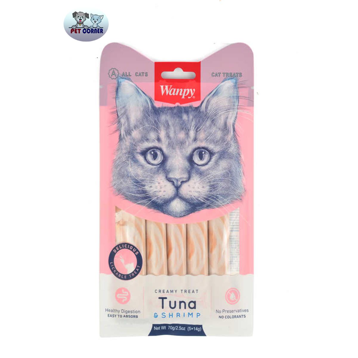 Picture of Wanpy Creamy Treat Tuna & Shrimp 5pc Pack 70g (5×14g)