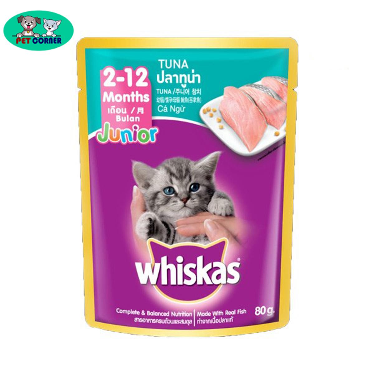 Picture of Whiskas Junior Tuna Flavour Wet Cat Pouches 80gm