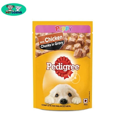 Picture of Pedigree  Puppy Wet Dog Food  Chicken Chunks in Gravy 70gm